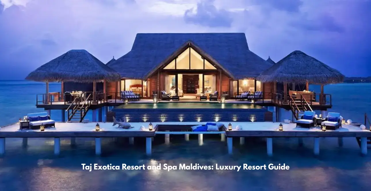 Taj Exotica Resort & Spa Maldives luxury overwater villa with private infinity pool and stunning ocean views