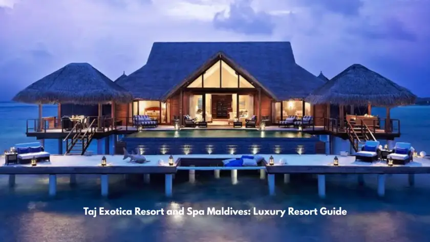 Taj Exotica Resort & Spa Maldives luxury overwater villa with private infinity pool and stunning ocean views