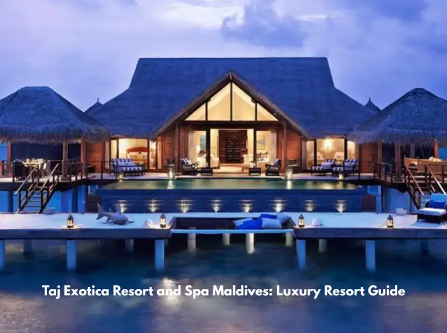 Taj Exotica Resort & Spa Maldives luxury overwater villa with private infinity pool and stunning ocean views